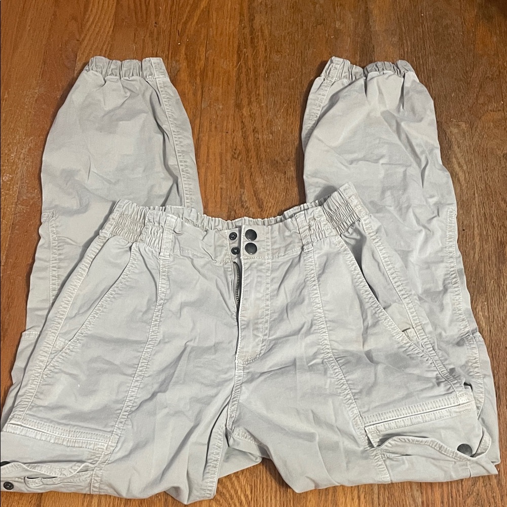 Kids Gray Elastic Waist Pants